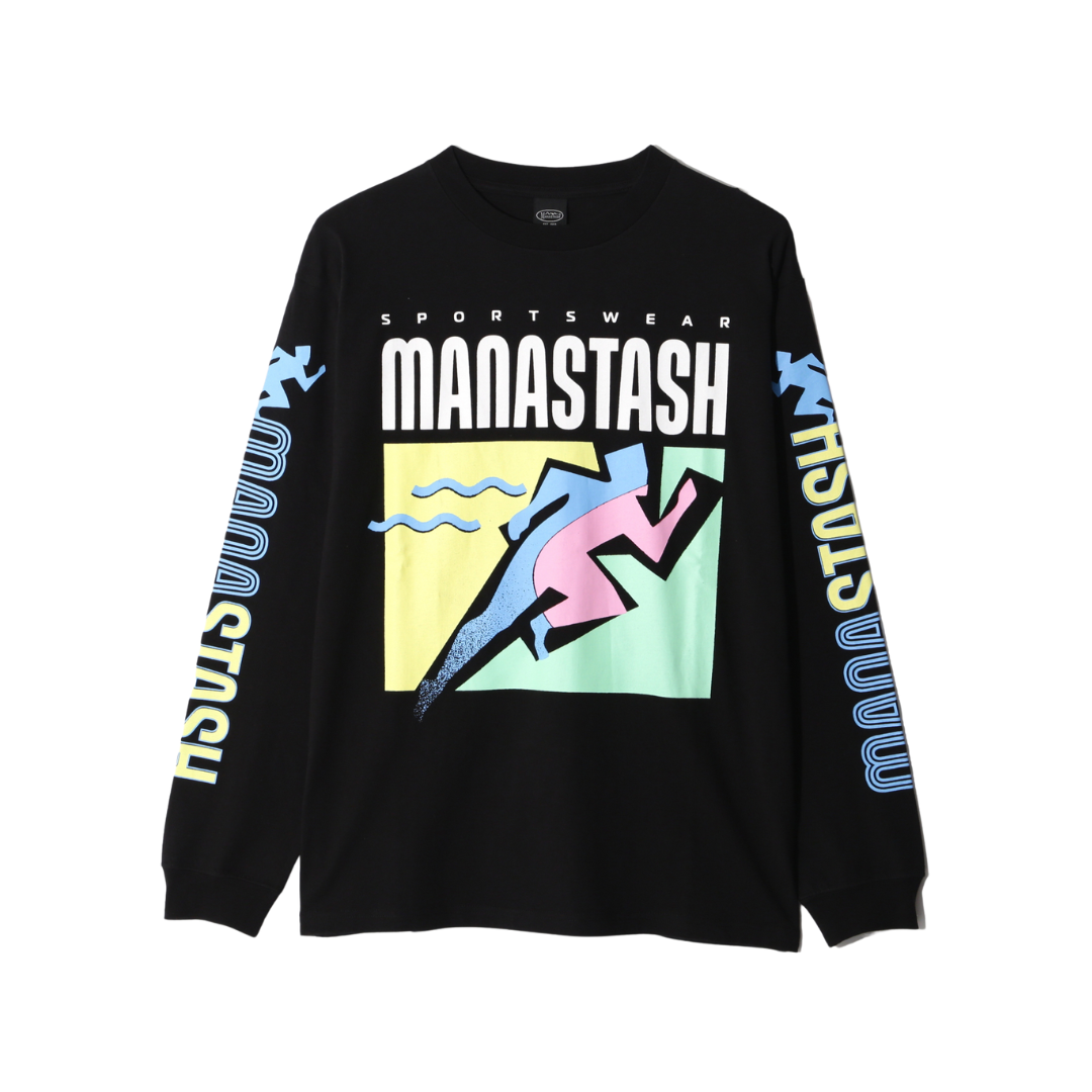 CTN L/S TEE T&F (Black)