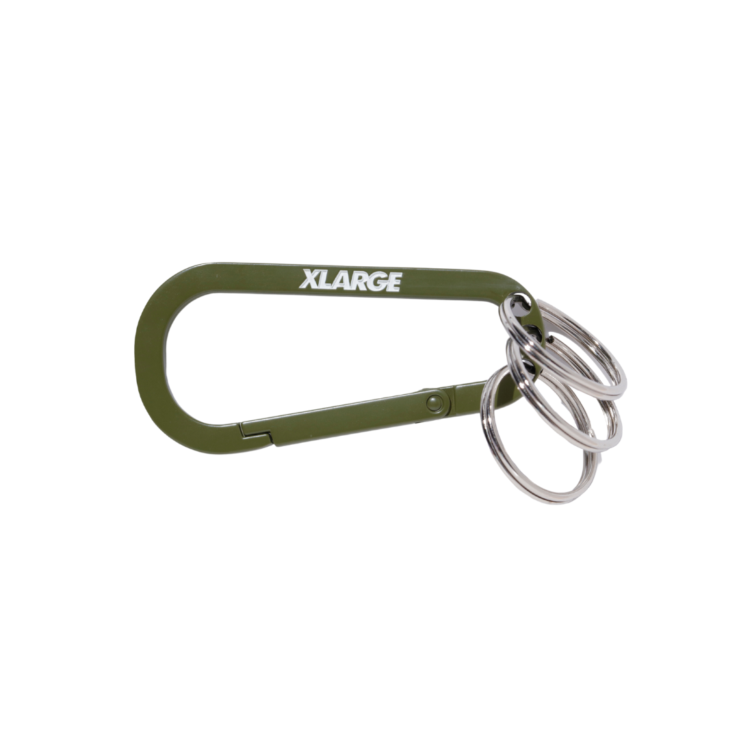 SLANTED LOGO KEYRING (OLIVE)