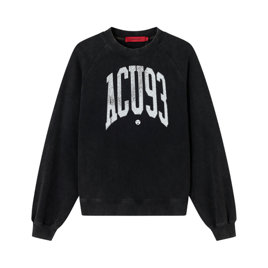 COLLEGE '93 CREWNECK WASHED BLACK