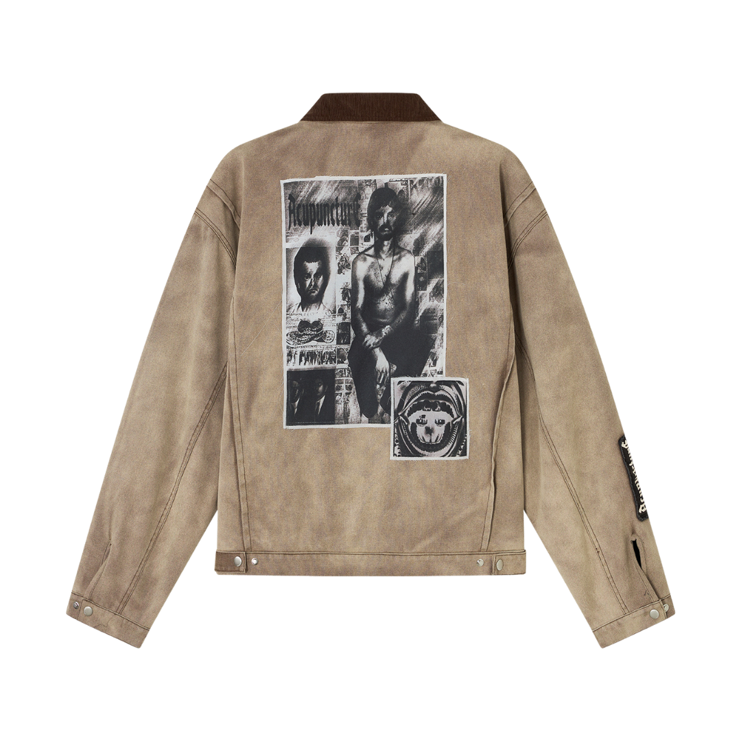 PUNKER JACKET COFFEE QUARTZ