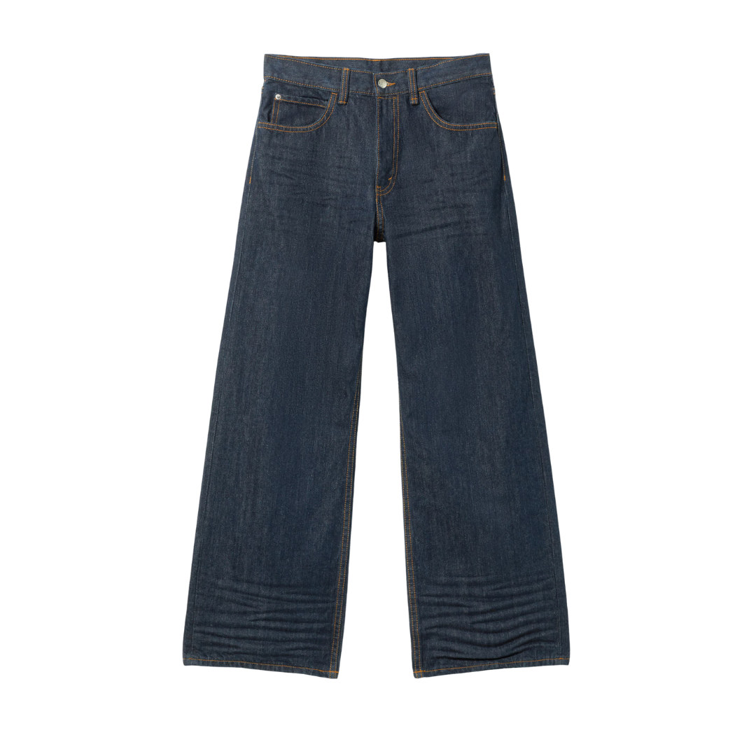 LOOSER REGULAR WAIST LOOSE STRAIGHT JEANS (Blue)