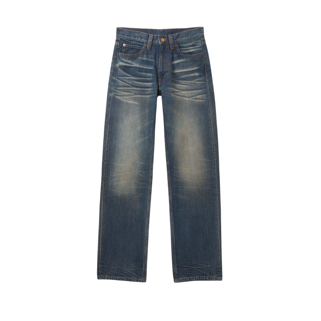 ANTI UNISEX LOW WAIST REGULAR STRAIGHT JEANS (Steel Blue - Medium Blue)