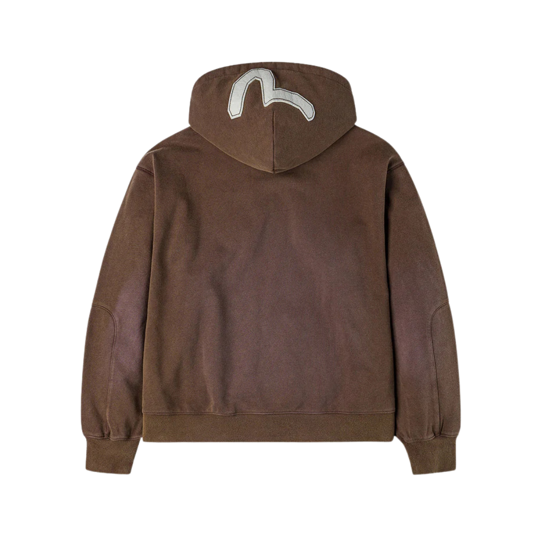 EV and Seagull Patches Embroidery Relax Fit Hoodie Jacket