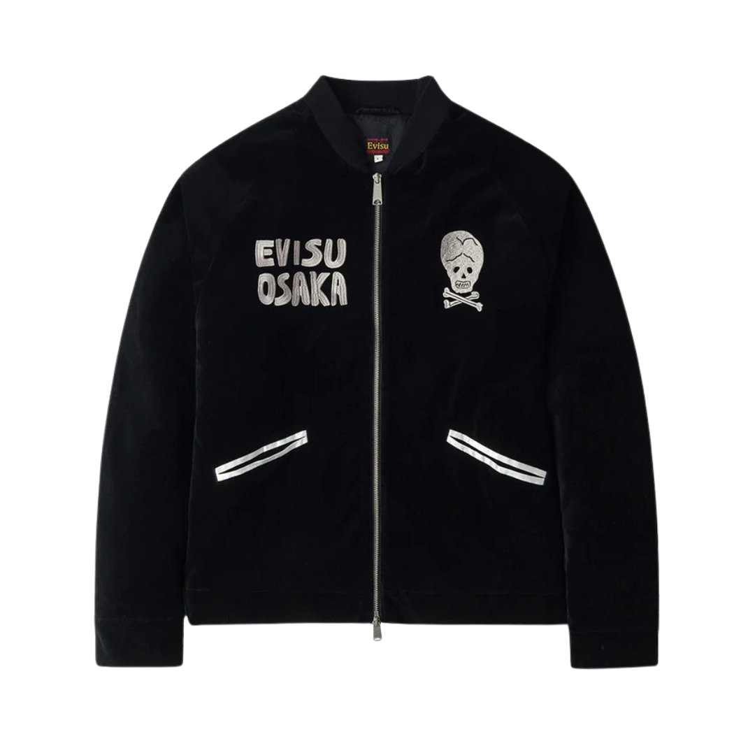 Vintage Velvet Regular Fit Padded Souvenir Jacket