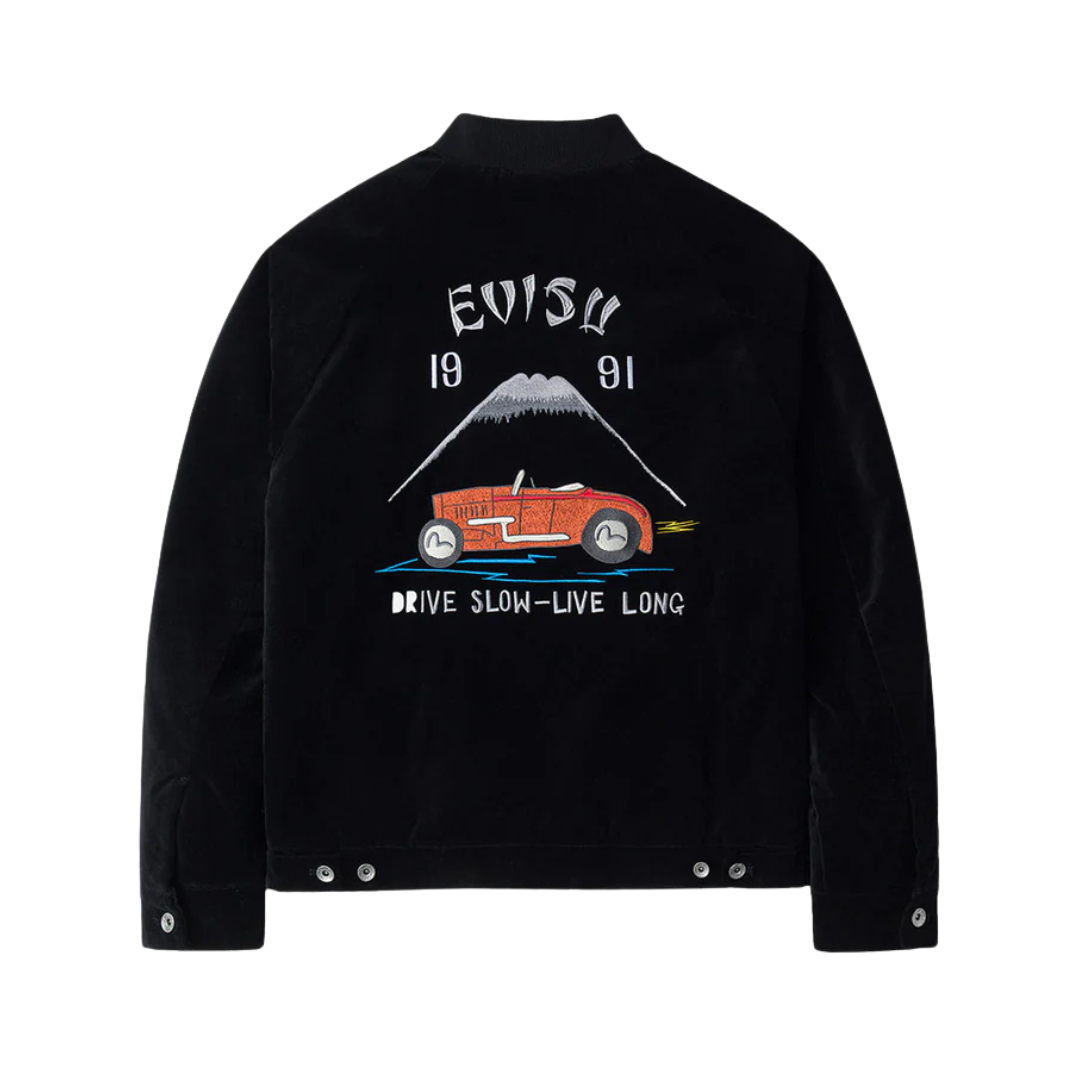 Vintage Velvet Regular Fit Padded Souvenir Jacket