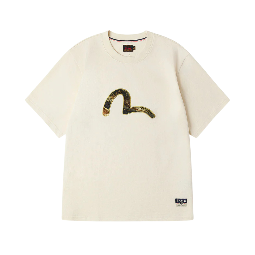 Brocade Seagull Appliqué Regular Fit Short Sleeves T-shirt