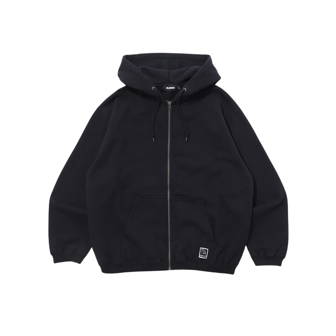 LABEL ZIP HOODED SWEATSHIRT