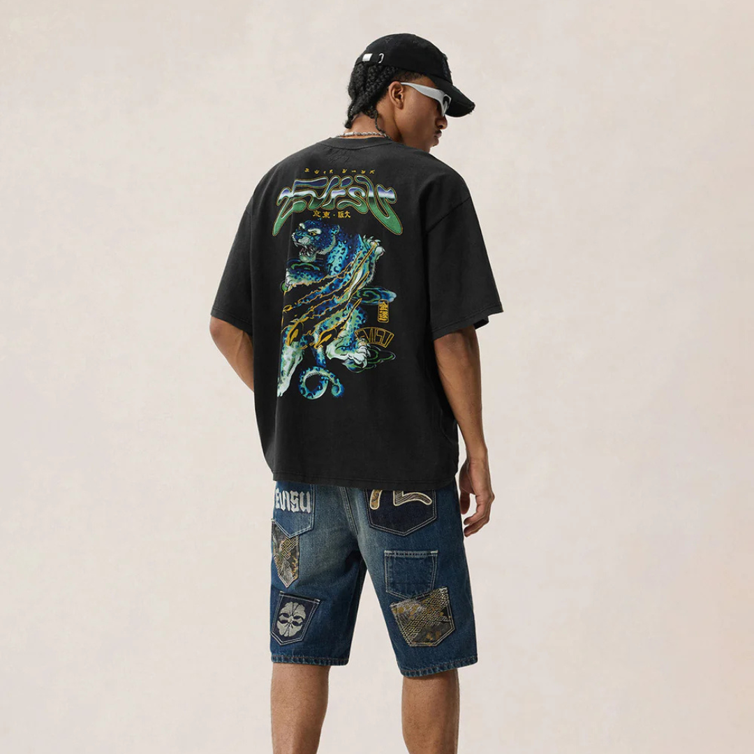 Neon Leopard Printed T-shirt