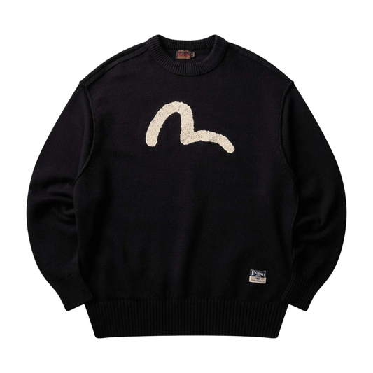 Evisu Logo Embroidery Knit Pullover