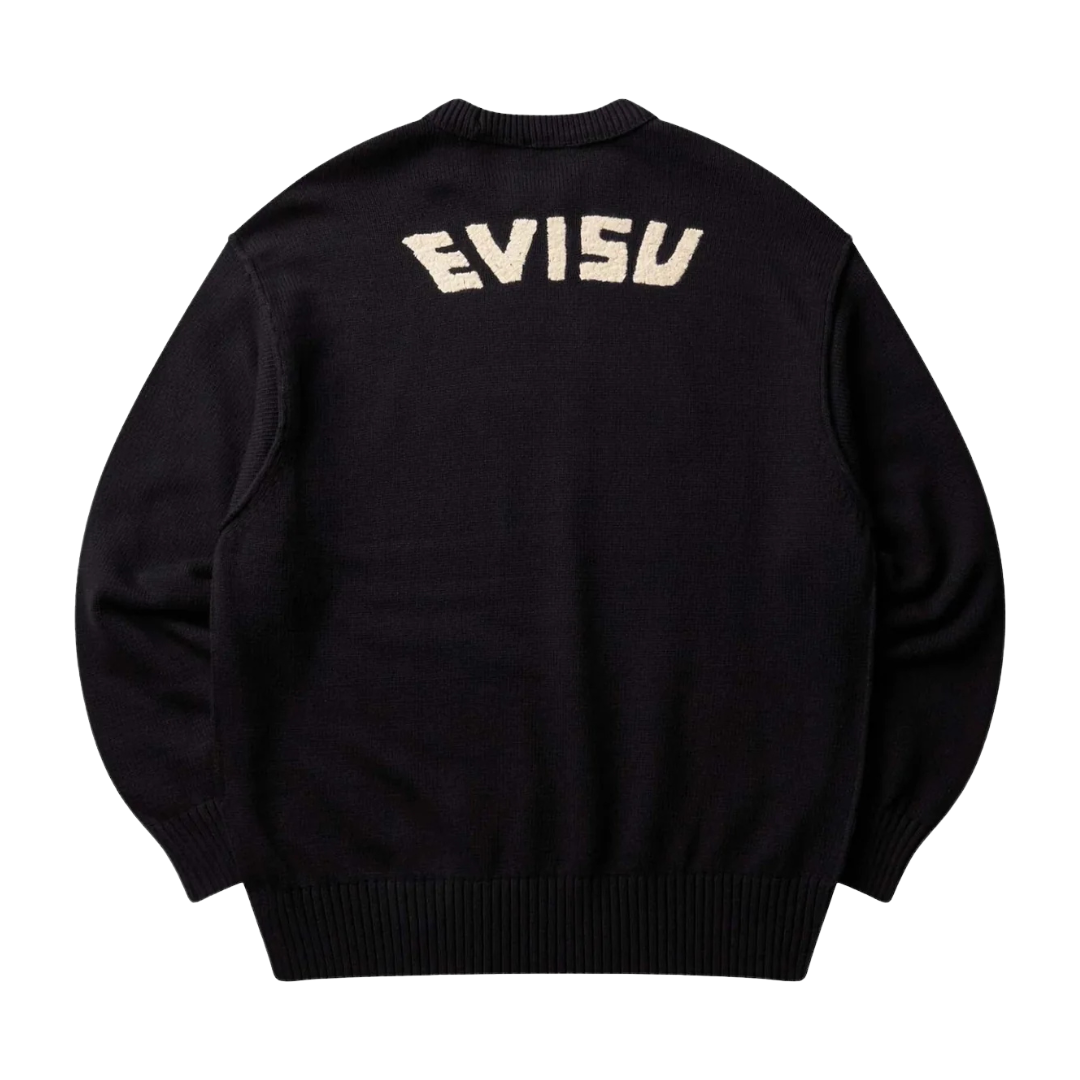 Evisu Logo Embroidery Knit Pullover