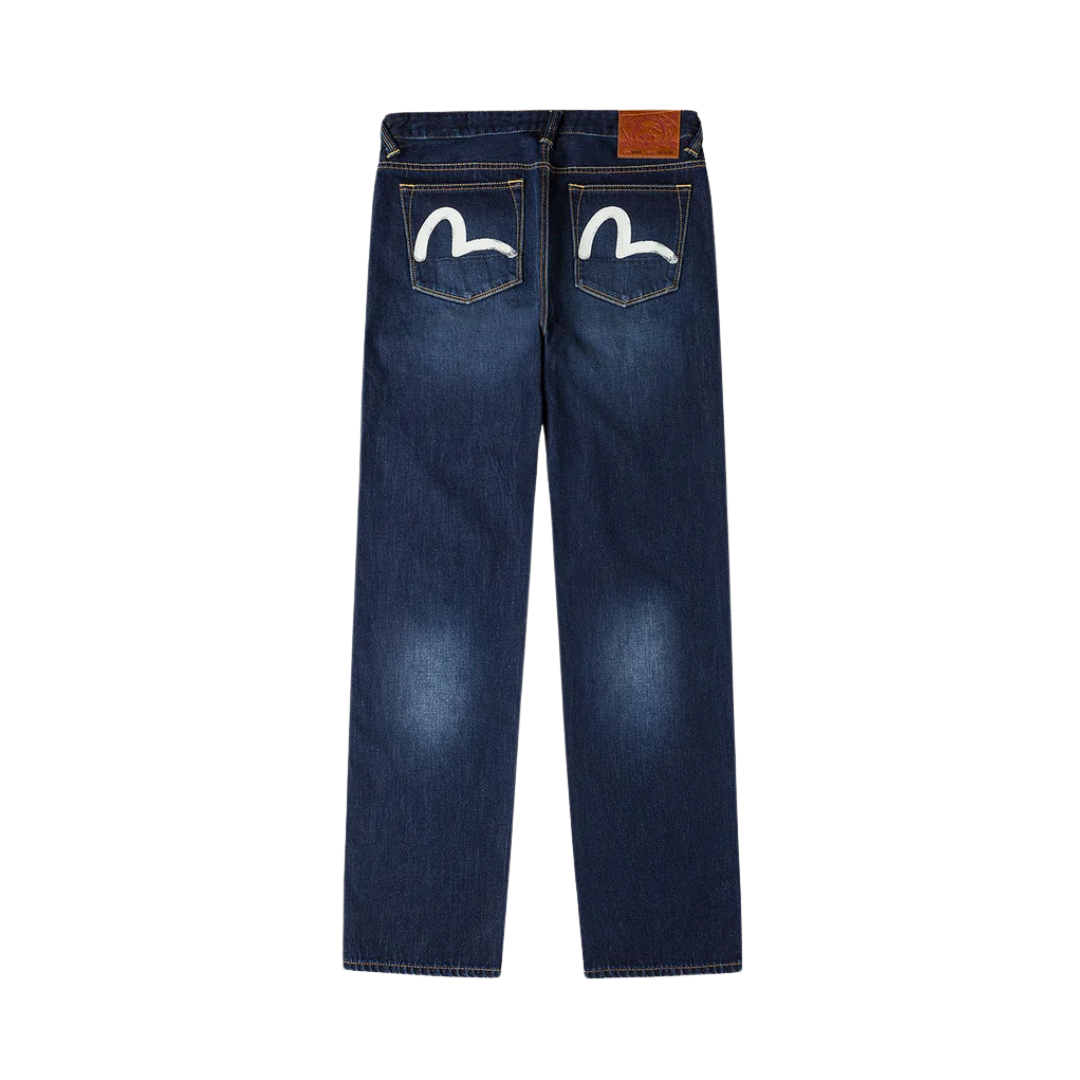 Ecru Brushstoke Seagull Print Regular Fit Jeans #2020