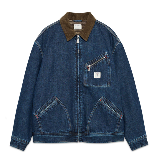 Work Short Jkt ROY ROGER'S WORKWEAR Denim/Wool blend stripe Dark Stone