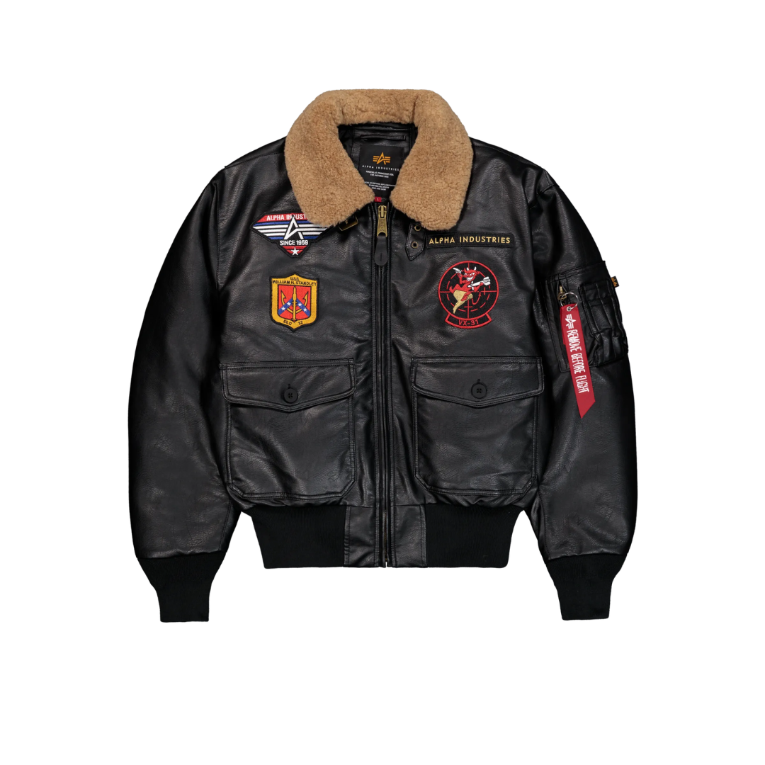 G-1 Devils Brigade Faux Leather Loose Bomber Jacket