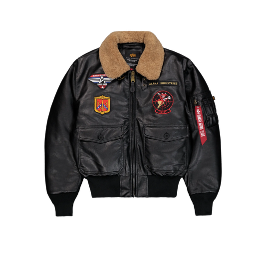 G-1 Devils Brigade Faux Leather Loose Bomber Jacket