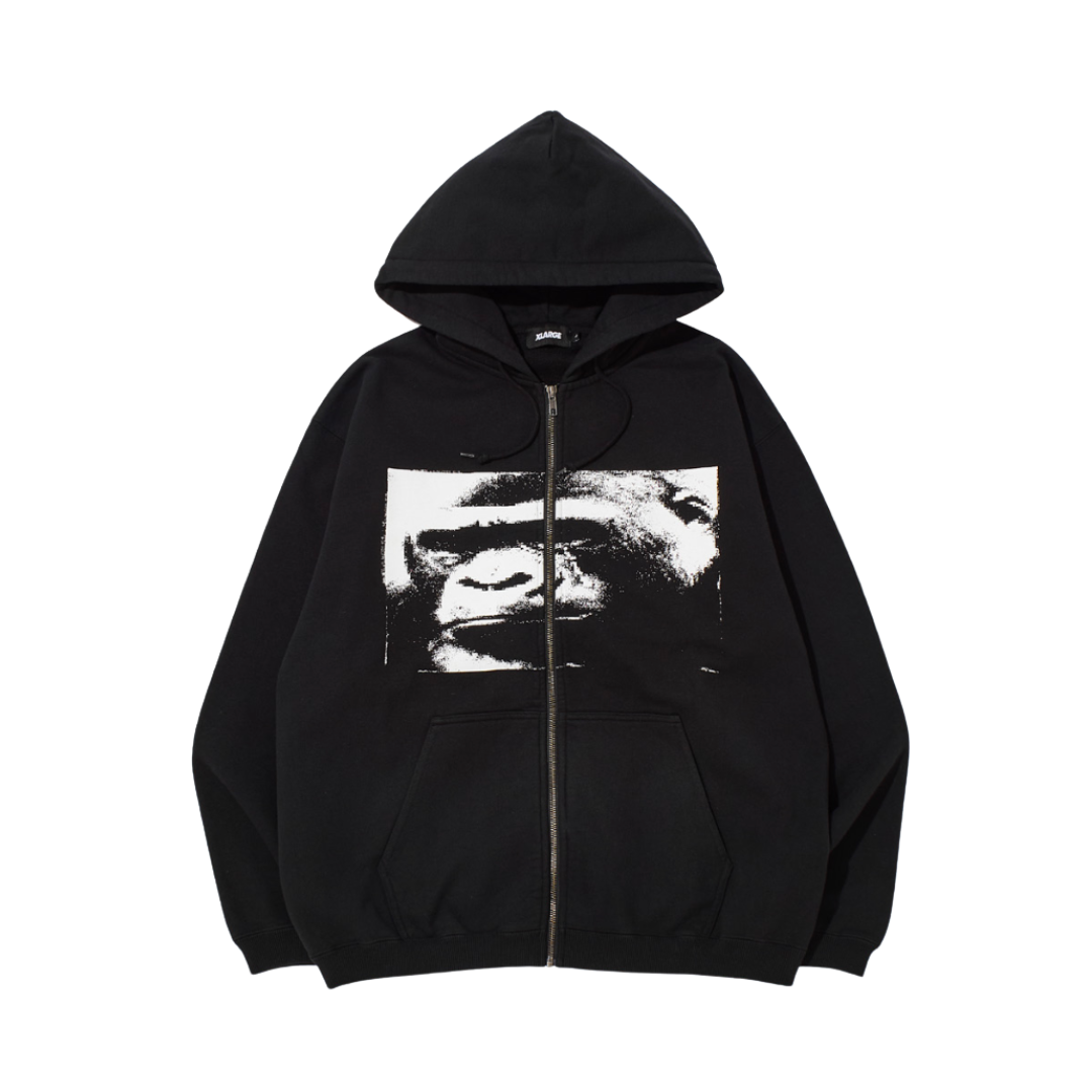 CRYING ZIP HOODIE BLACK